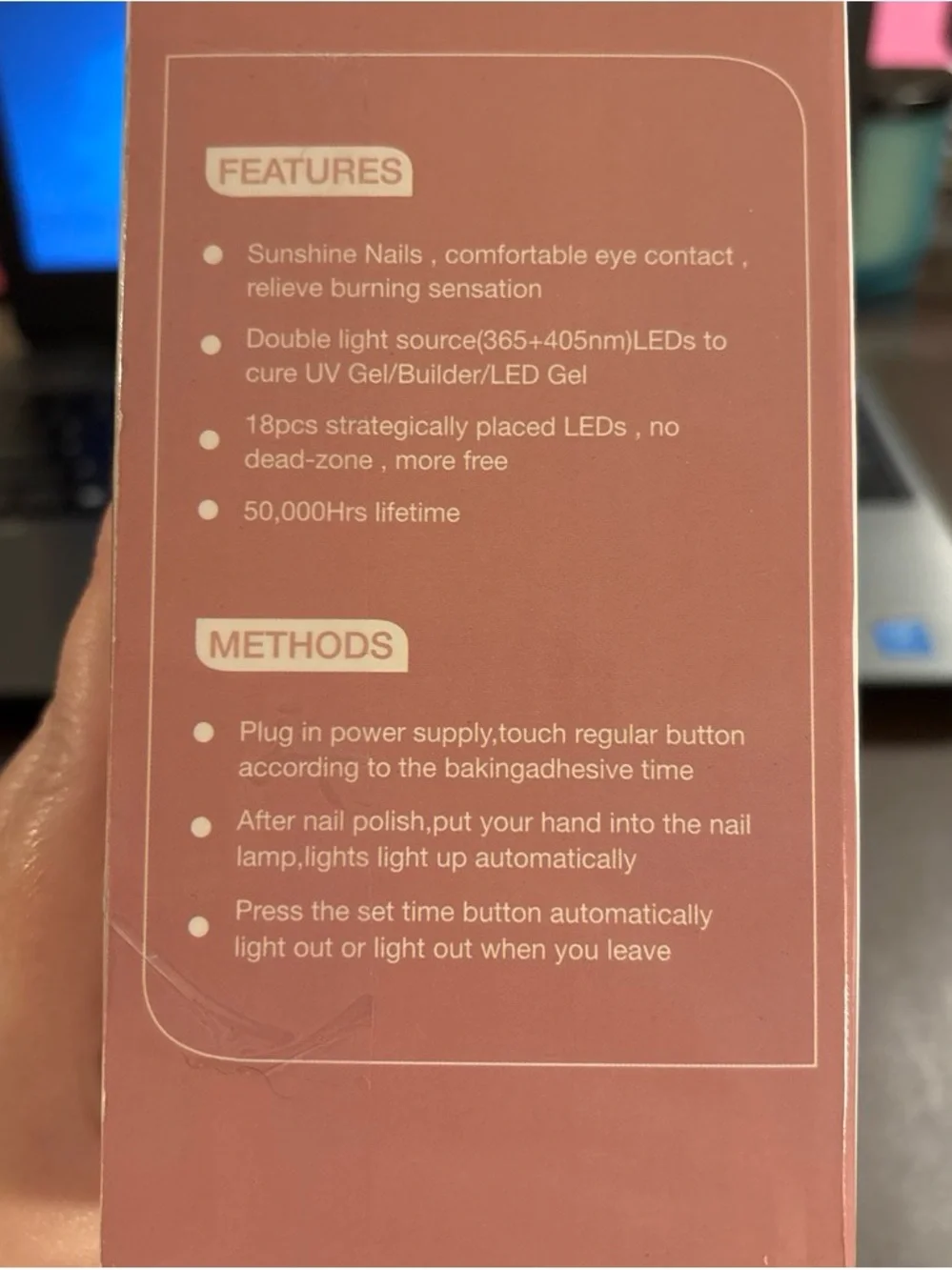 LADYMISTY UV LED Nail Lamp - White with Rose Gold Accent